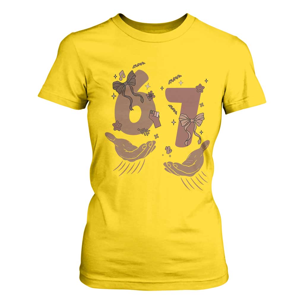 Funny Six Seven Meme T Shirt For Women Black History Women Gift