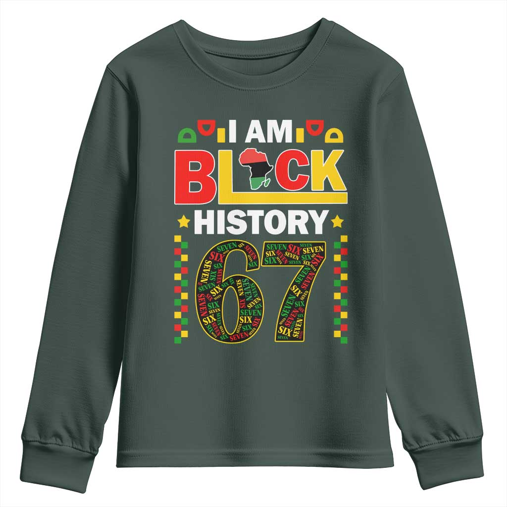 67 Meme Black History Month Youth Sweatshirt African American Pride