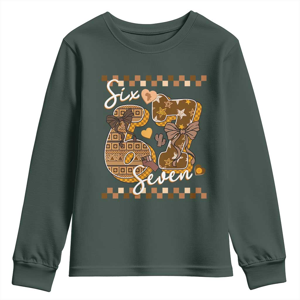 Funny African American Melanin Gift Youth Sweatshirt Six Seven Meme