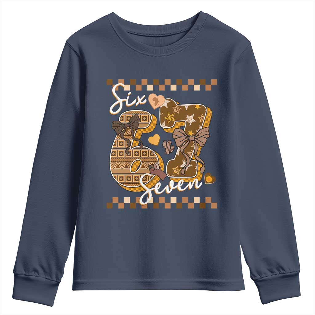 Funny African American Melanin Gift Youth Sweatshirt Six Seven Meme