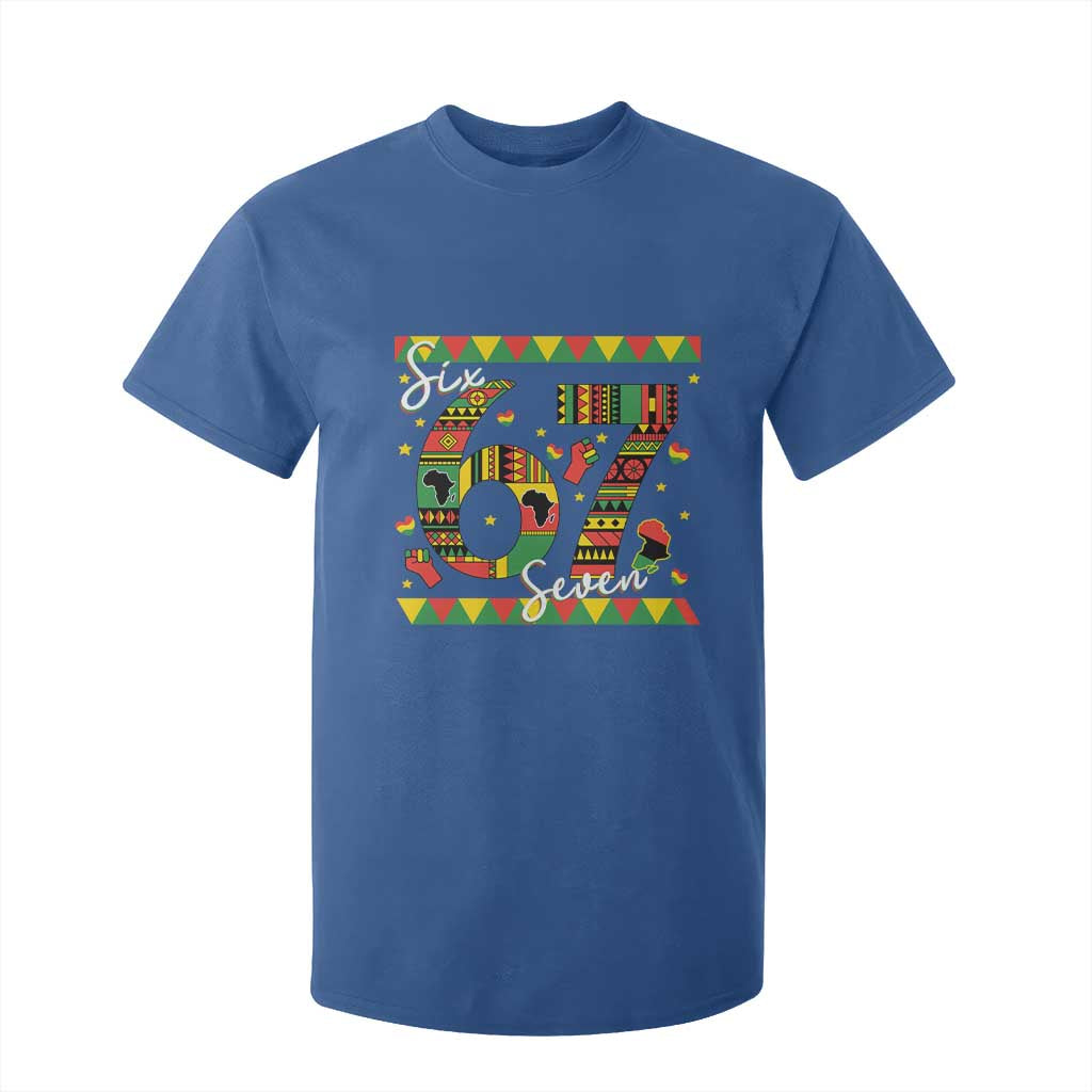 Funny Six Seven Meme T Shirt For Kid Pan African Culture Gift