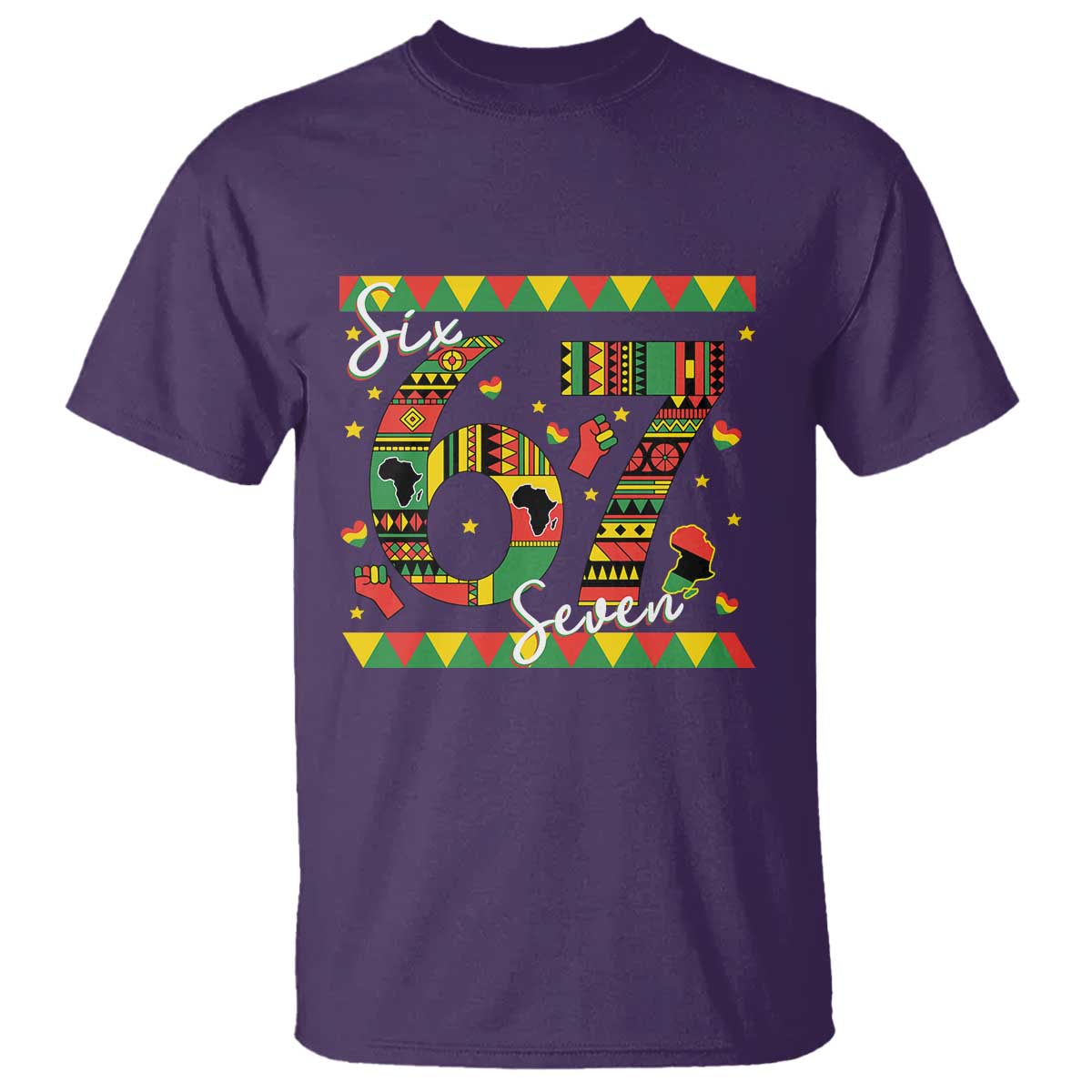 Funny Six Seven Meme T Shirt Pan African Culture Gift