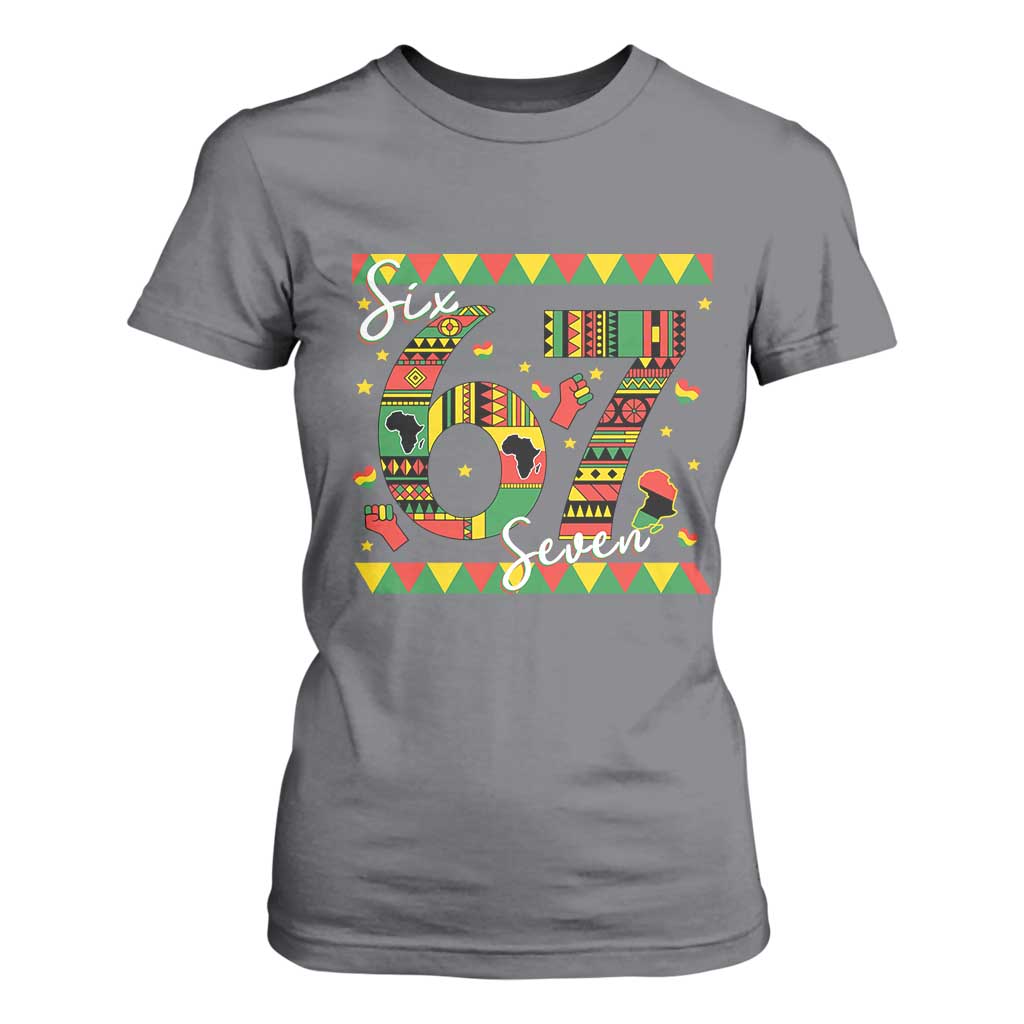 Funny Six Seven Meme T Shirt For Women Pan African Culture Gift