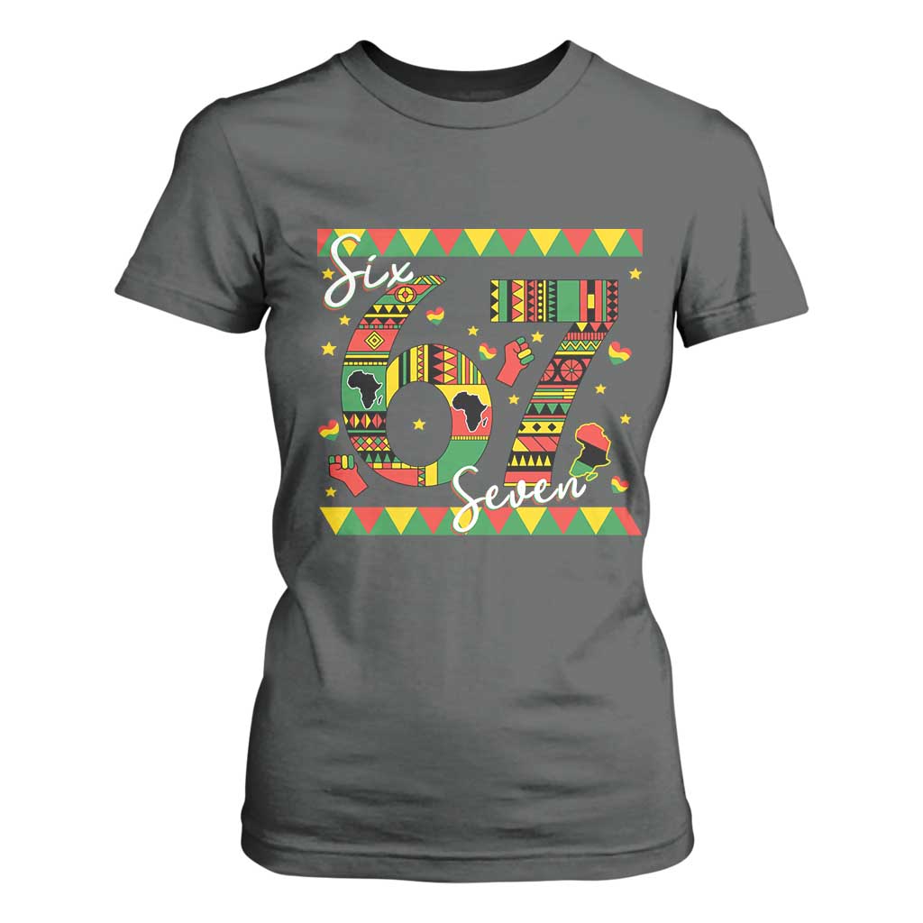Funny Six Seven Meme T Shirt For Women Pan African Culture Gift