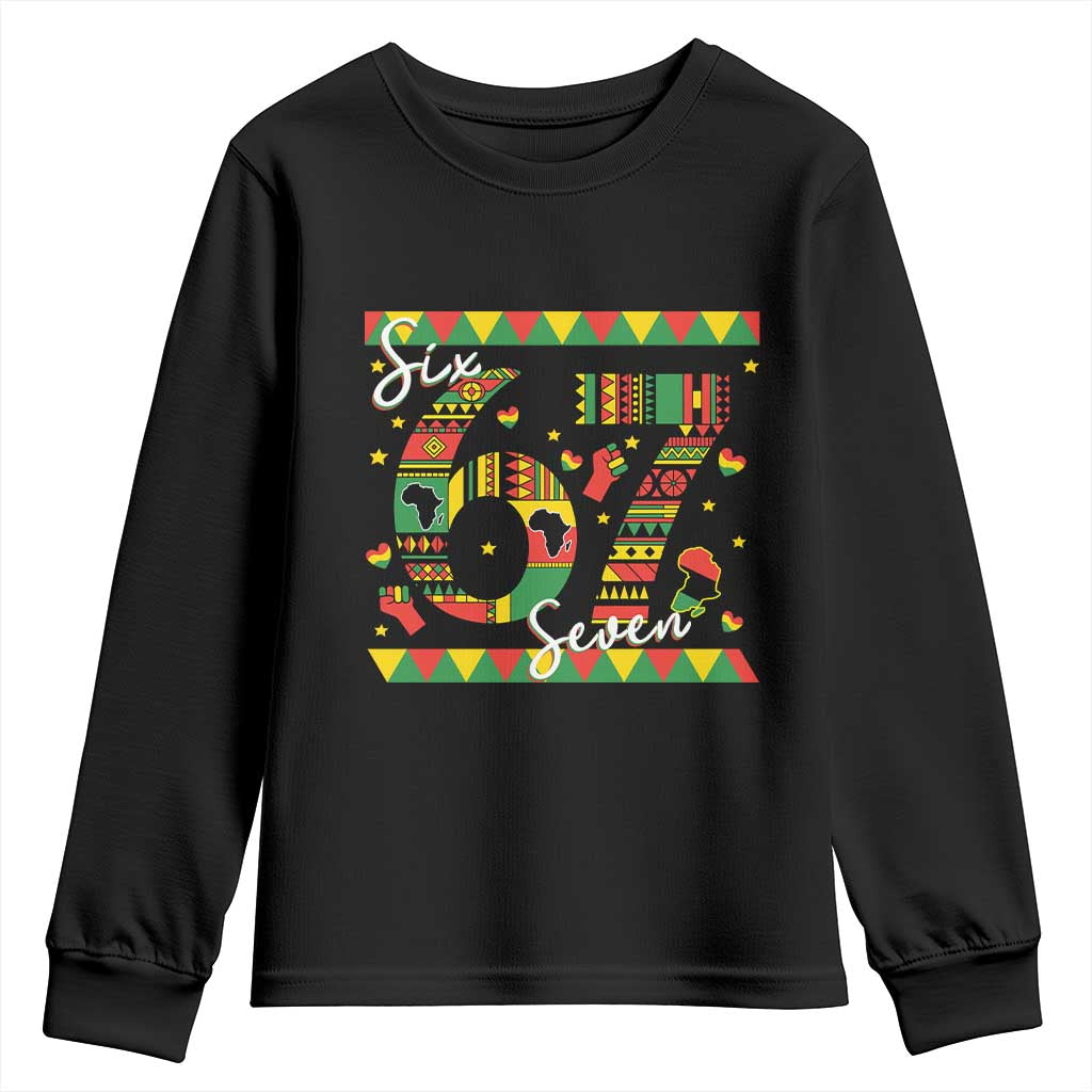 Funny Six Seven Meme Youth Sweatshirt Pan African Culture Gift