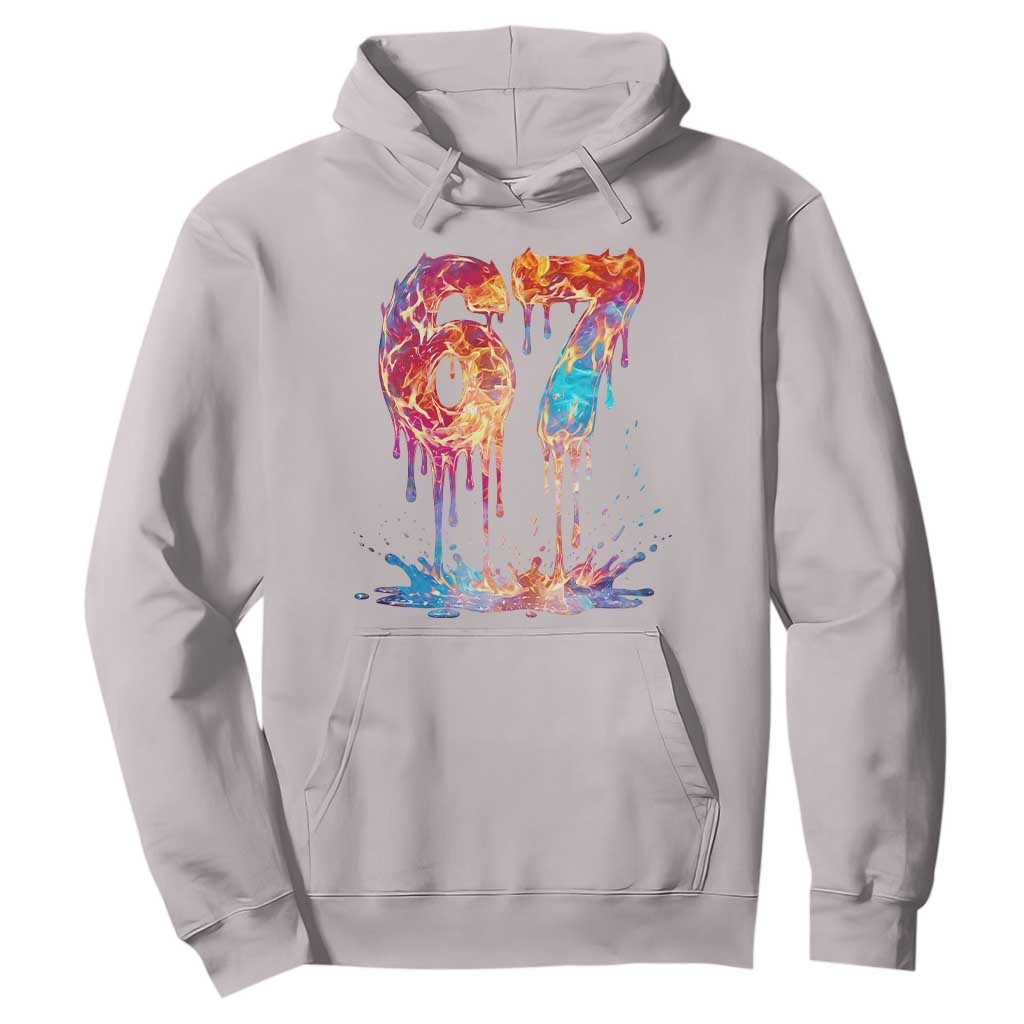 Burning Six Seven Hoodie Drip Fire Flame Meme