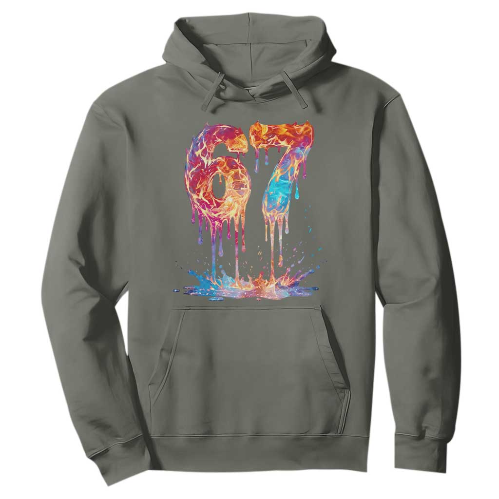 Burning Six Seven Hoodie Drip Fire Flame Meme
