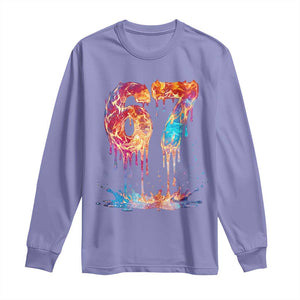Burning Six Seven Long Sleeve Shirt Drip Fire Flame Meme