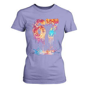 Burning Six Seven T Shirt For Women Drip Fire Flame Meme