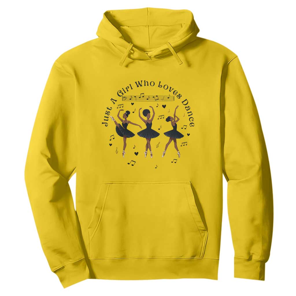 African American Ballet Dancer Hoodie Just A Girl Who Loves Dance - African Pride