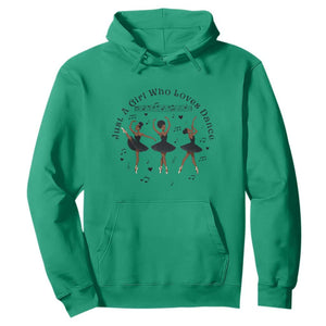African American Ballet Dancer Hoodie Just A Girl Who Loves Dance - African Pride