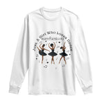 African American Ballet Dancer Long Sleeve Shirt Just A Girl Who Loves Dance - African Pride