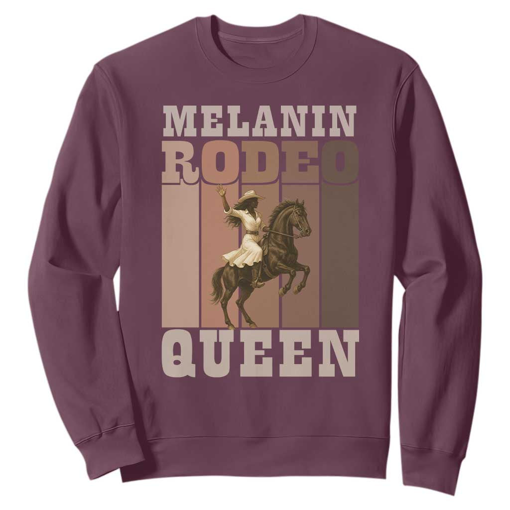 African American Cowgirl Sweatshirt Melanin Rodeo Queen Western Country - African Pride