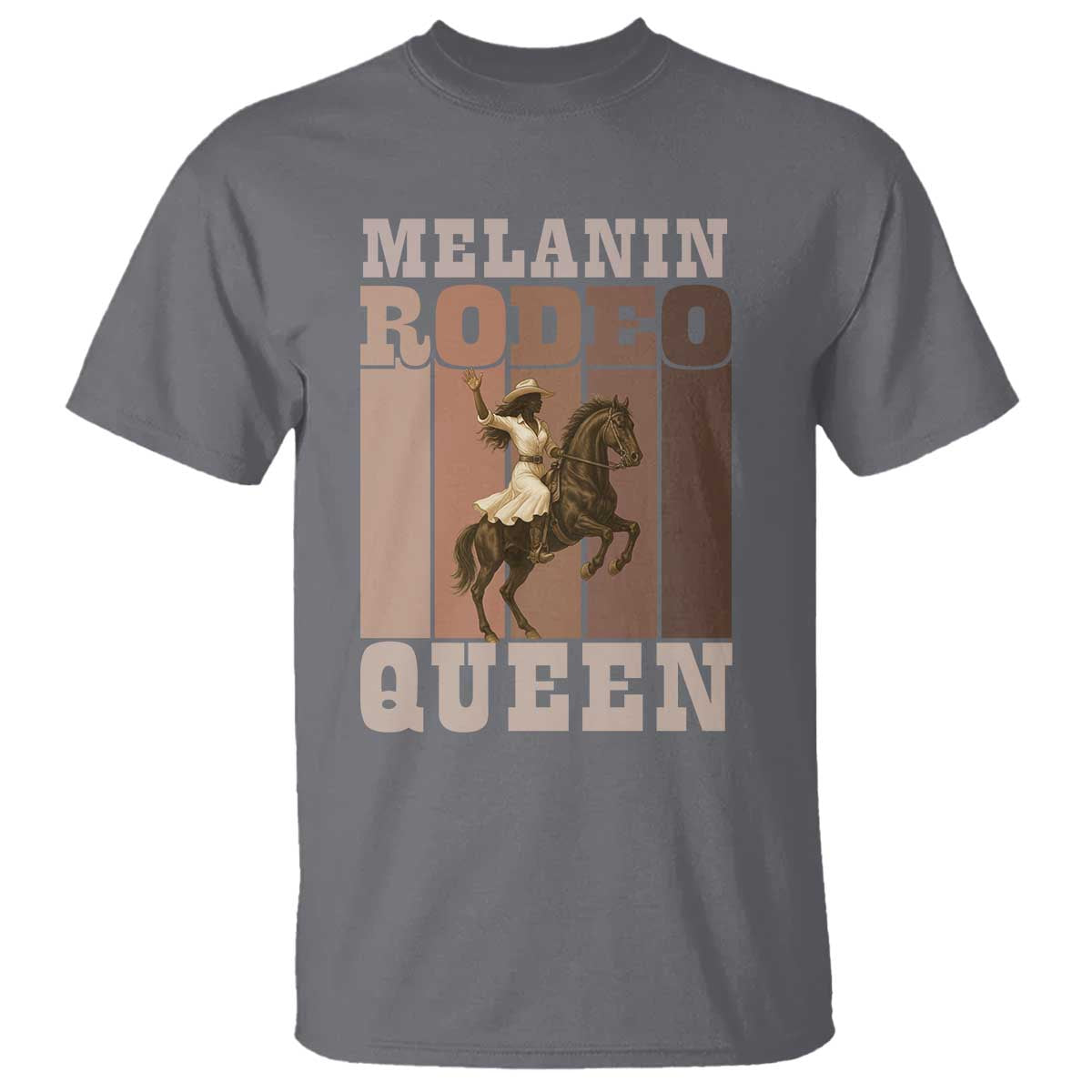 African American Cowgirl T Shirt Melanin Rodeo Queen Western Country - African Pride