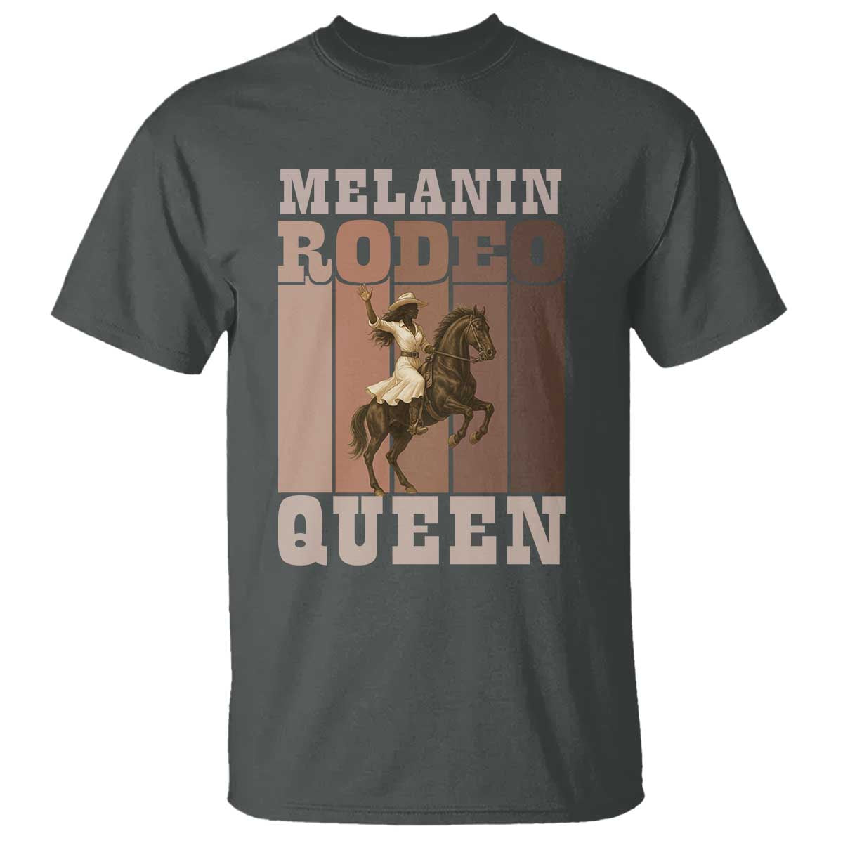 African American Cowgirl T Shirt Melanin Rodeo Queen Western Country - African Pride