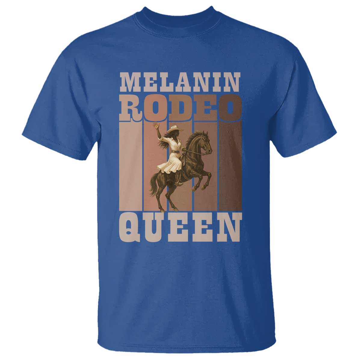 African American Cowgirl T Shirt Melanin Rodeo Queen Western Country - African Pride