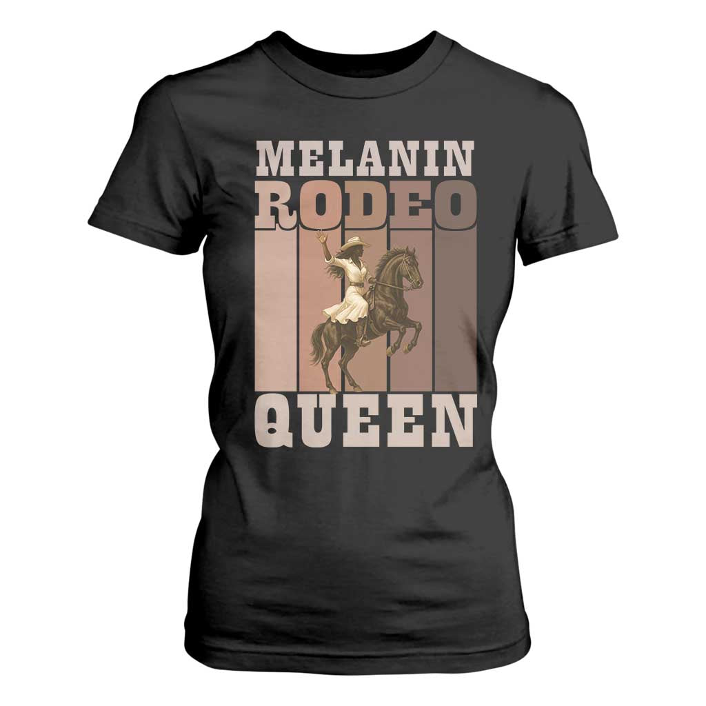 African American Cowgirl T Shirt For Women Melanin Rodeo Queen Western Country - African Pride