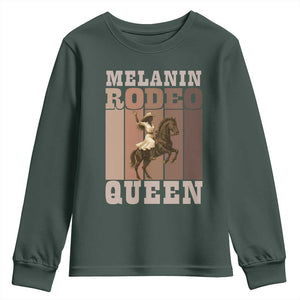 African American Cowgirl Youth Sweatshirt Melanin Rodeo Queen Western Country - African Pride