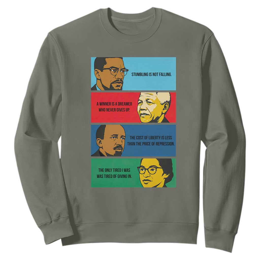 African American Leaders History Quote Gift Sweatshirt
