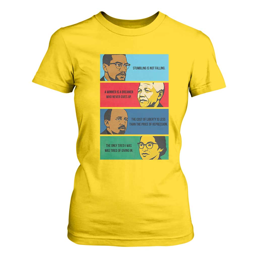 African American Leaders History Quote Gift T Shirt For Women