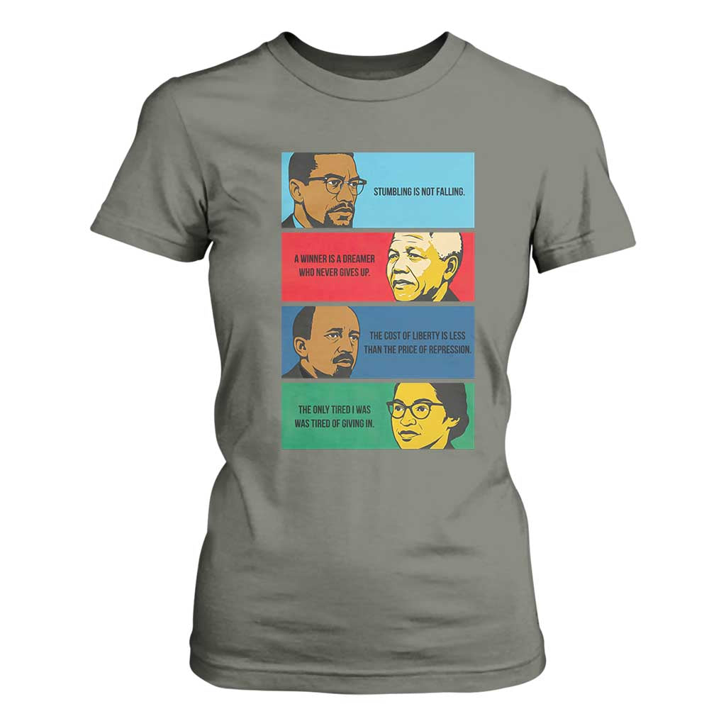 African American Leaders History Quote Gift T Shirt For Women