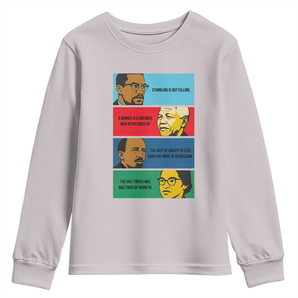 African American Leaders History Quote Gift Youth Sweatshirt