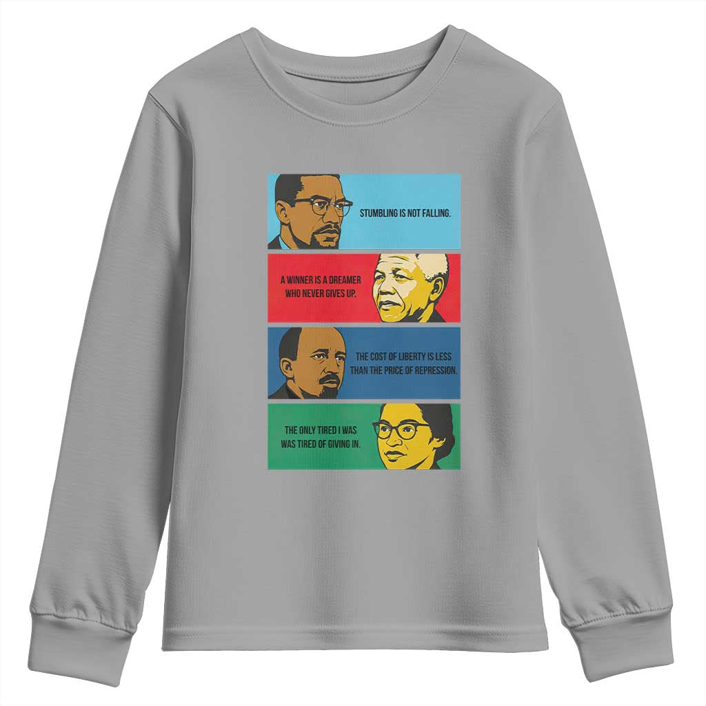 African American Leaders History Quote Gift Youth Sweatshirt