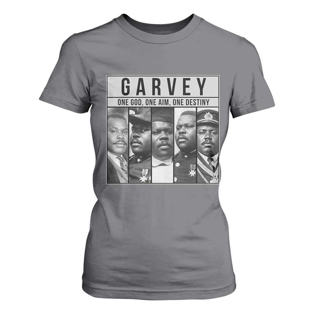 Marcus Garvey Quote T Shirt For Women One God One Aim One Destiny