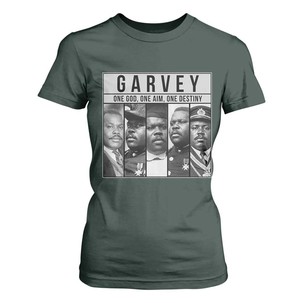 Marcus Garvey Quote T Shirt For Women One God One Aim One Destiny
