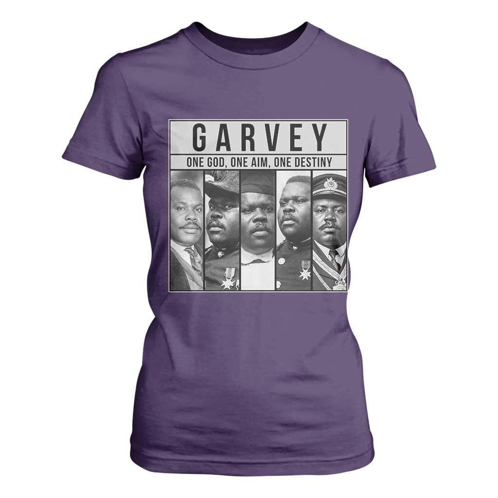 Marcus Garvey Quote T Shirt For Women One God One Aim One Destiny
