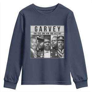 Marcus Garvey Quote Youth Sweatshirt One God One Aim One Destiny