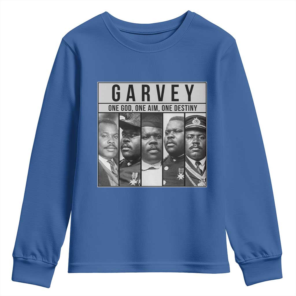 Marcus Garvey Quote Youth Sweatshirt One God One Aim One Destiny
