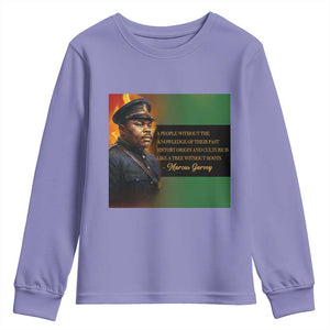 Marcus Garvey Pan African Flag Youth Sweatshirt A People Without Knowledge Of Their Past Quote