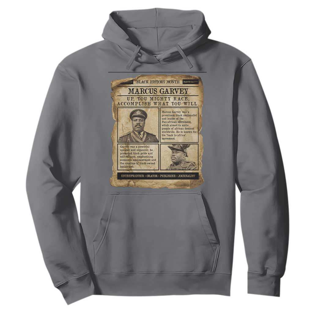 Vintage Newspaper Marcus Garvey Hoodie Up You Mighty Race Quote