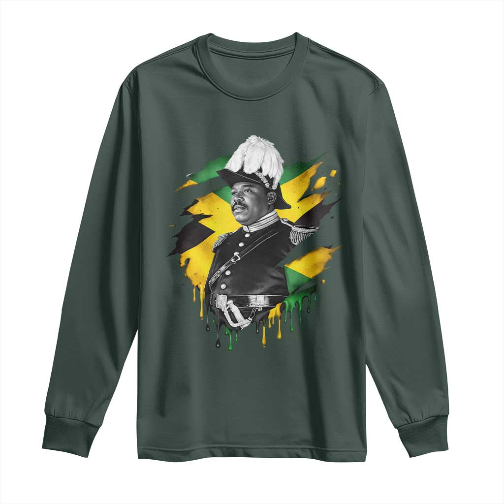 Marcus Garvey Jamaican National Hero Long Sleeve Shirt African American Heritage