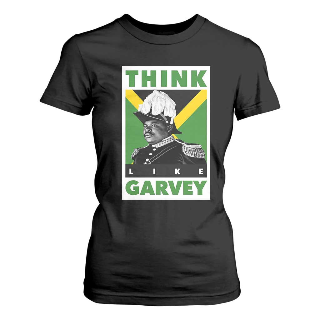 Pan Africanism Think Like Garvey T Shirt For Women Marcus Garvey Jamaica Flag