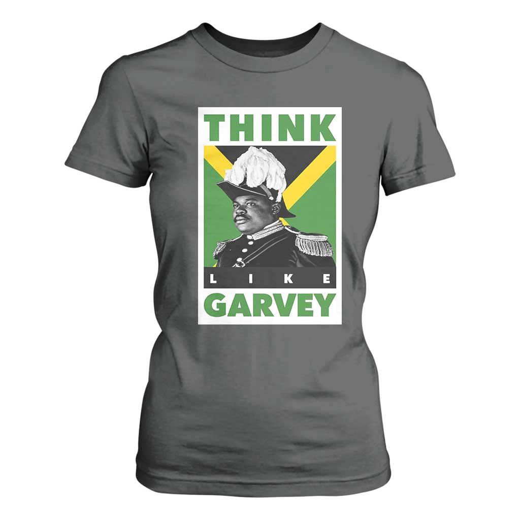 Pan Africanism Think Like Garvey T Shirt For Women Marcus Garvey Jamaica Flag