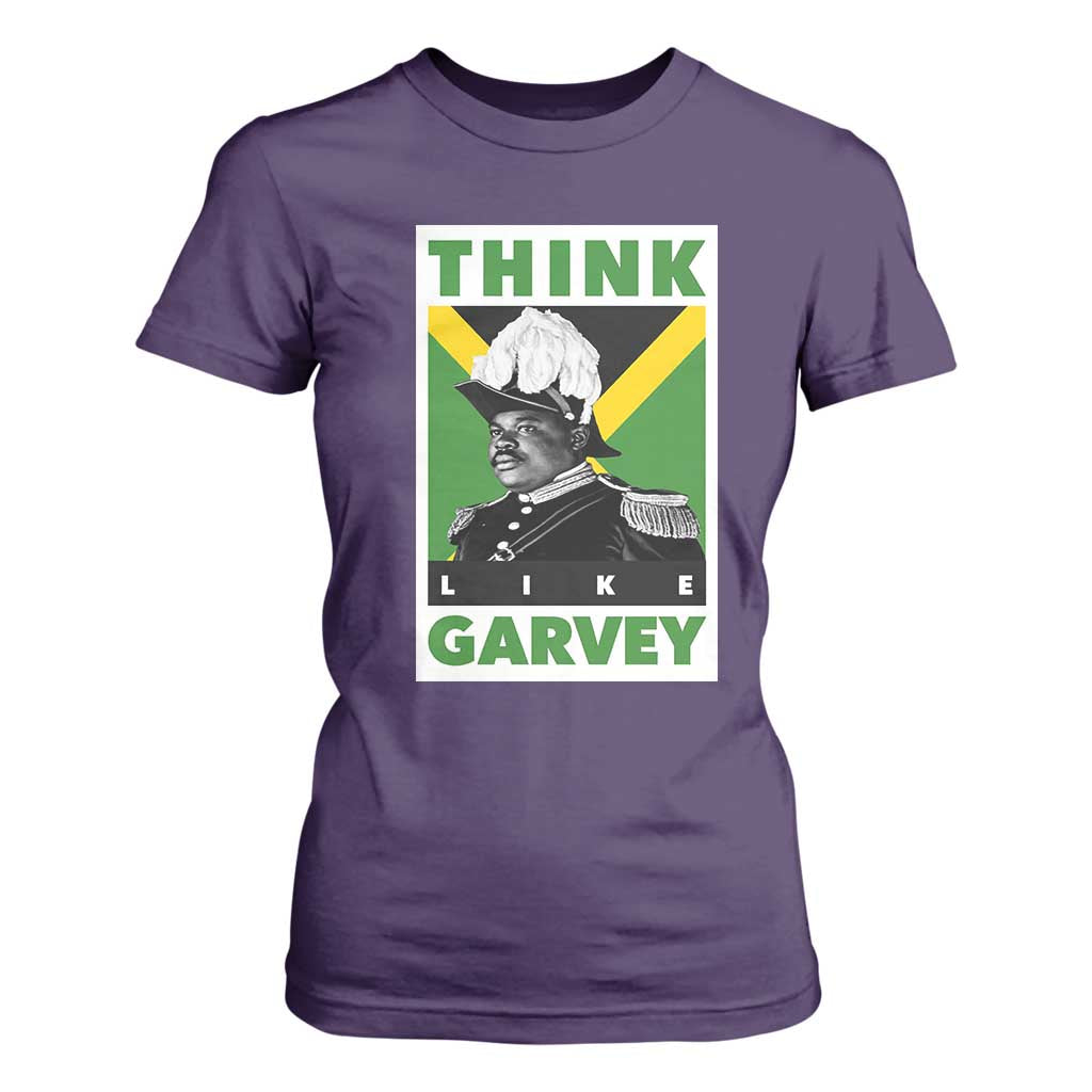 Pan Africanism Think Like Garvey T Shirt For Women Marcus Garvey Jamaica Flag