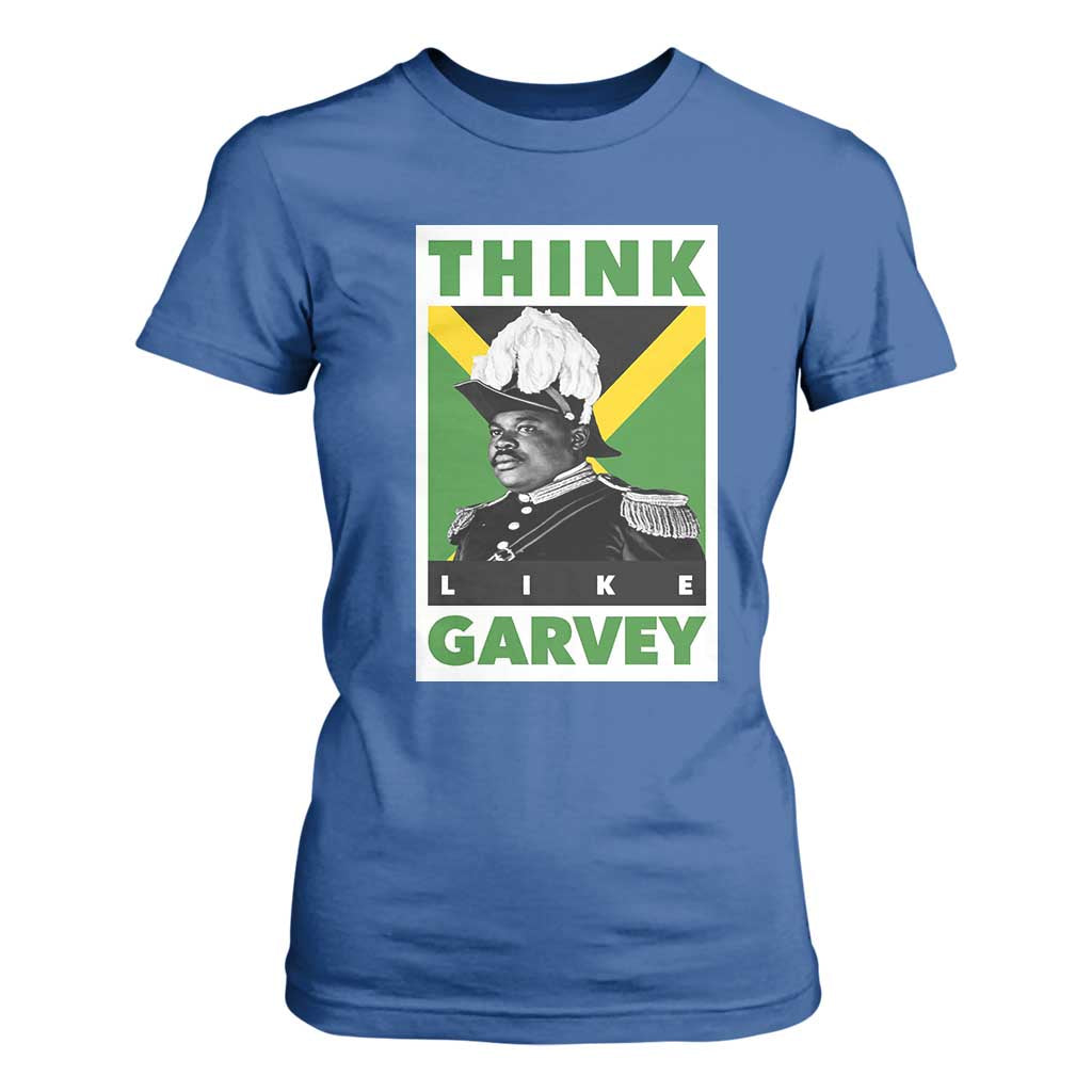 Pan Africanism Think Like Garvey T Shirt For Women Marcus Garvey Jamaica Flag