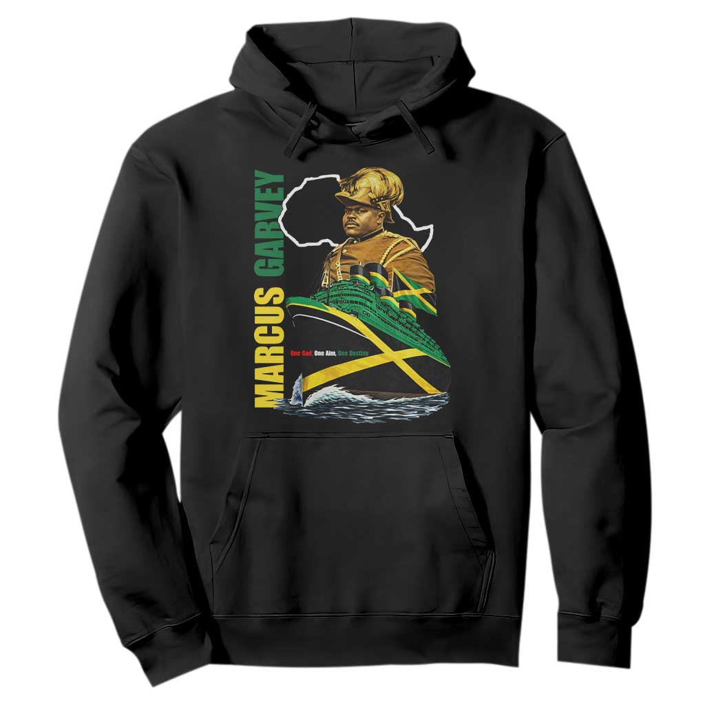 Marcus Garvey Jamaica Pride Hoodie One God One Aim One Destiny