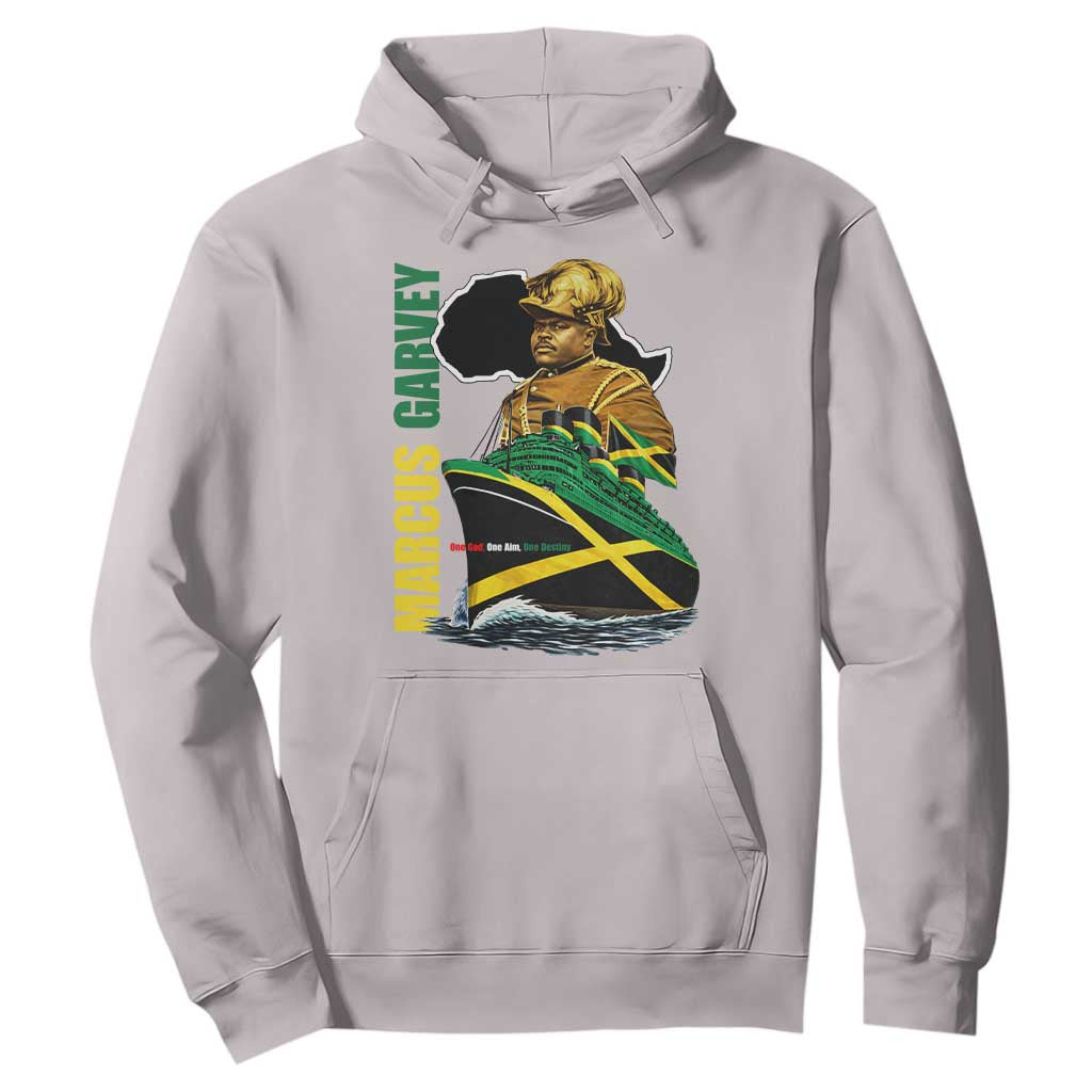 Marcus Garvey Jamaica Pride Hoodie One God One Aim One Destiny