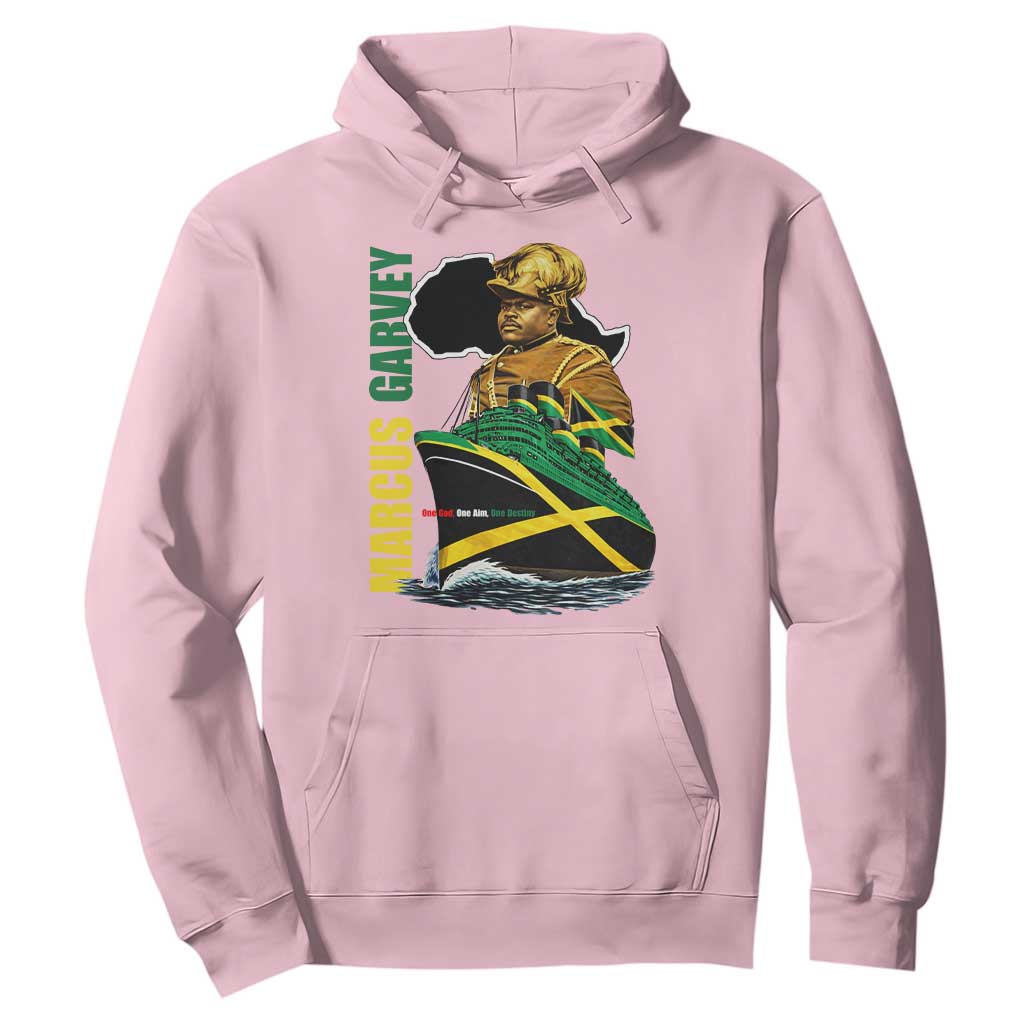Marcus Garvey Jamaica Pride Hoodie One God One Aim One Destiny
