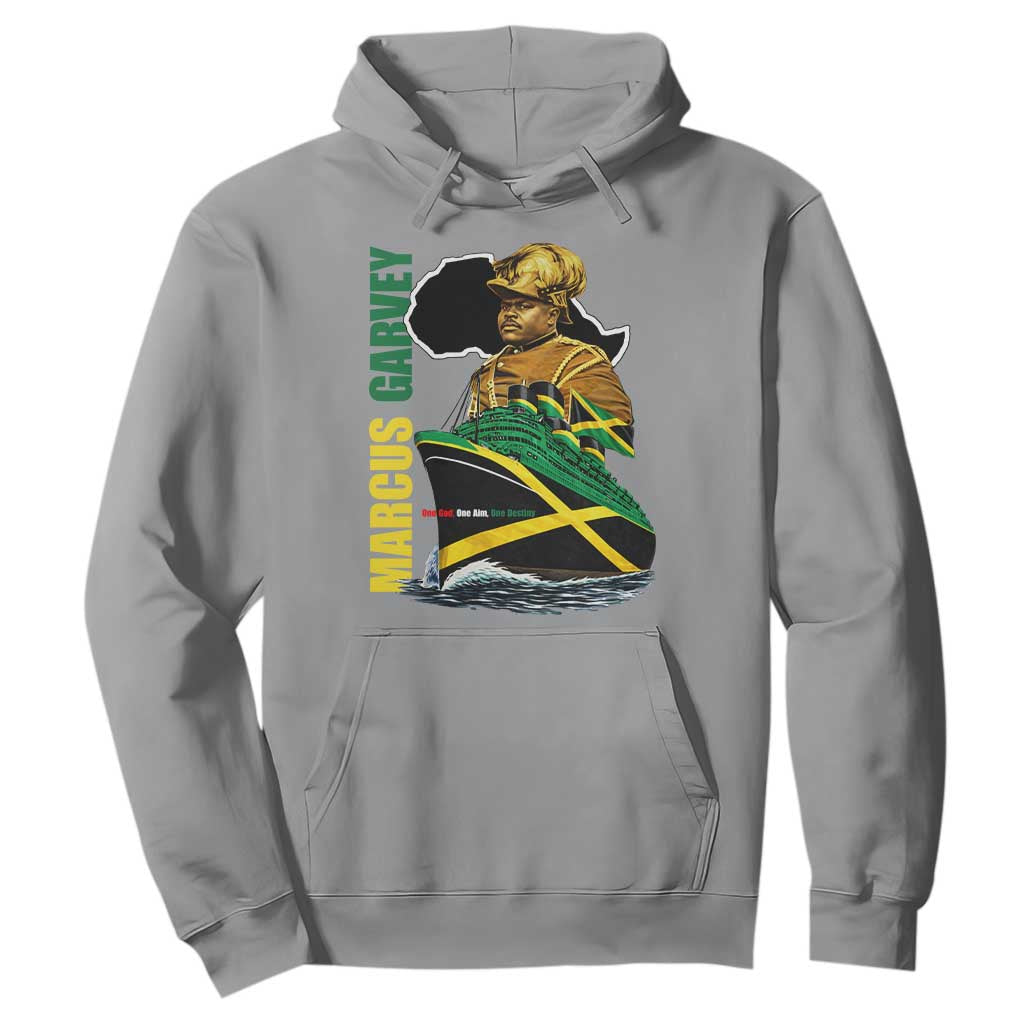 Marcus Garvey Jamaica Pride Hoodie One God One Aim One Destiny