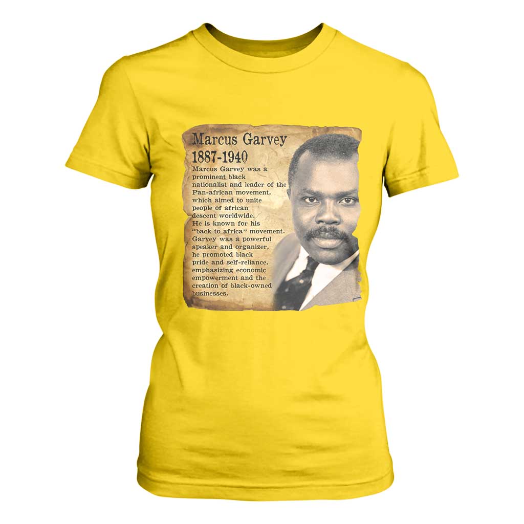Marcus Garvey T Shirt For Women Strong Black History Leader