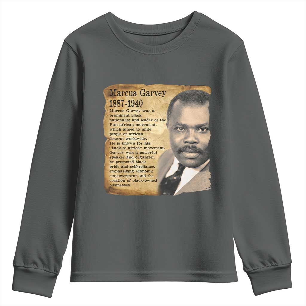 Marcus Garvey Youth Sweatshirt Strong Black History Leader