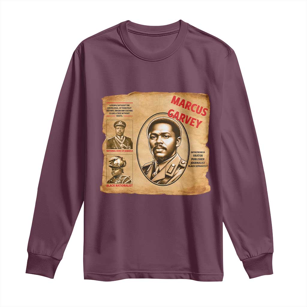 Marcus Garvey Long Sleeve Shirt First National Hero Of Jamaica Legacy