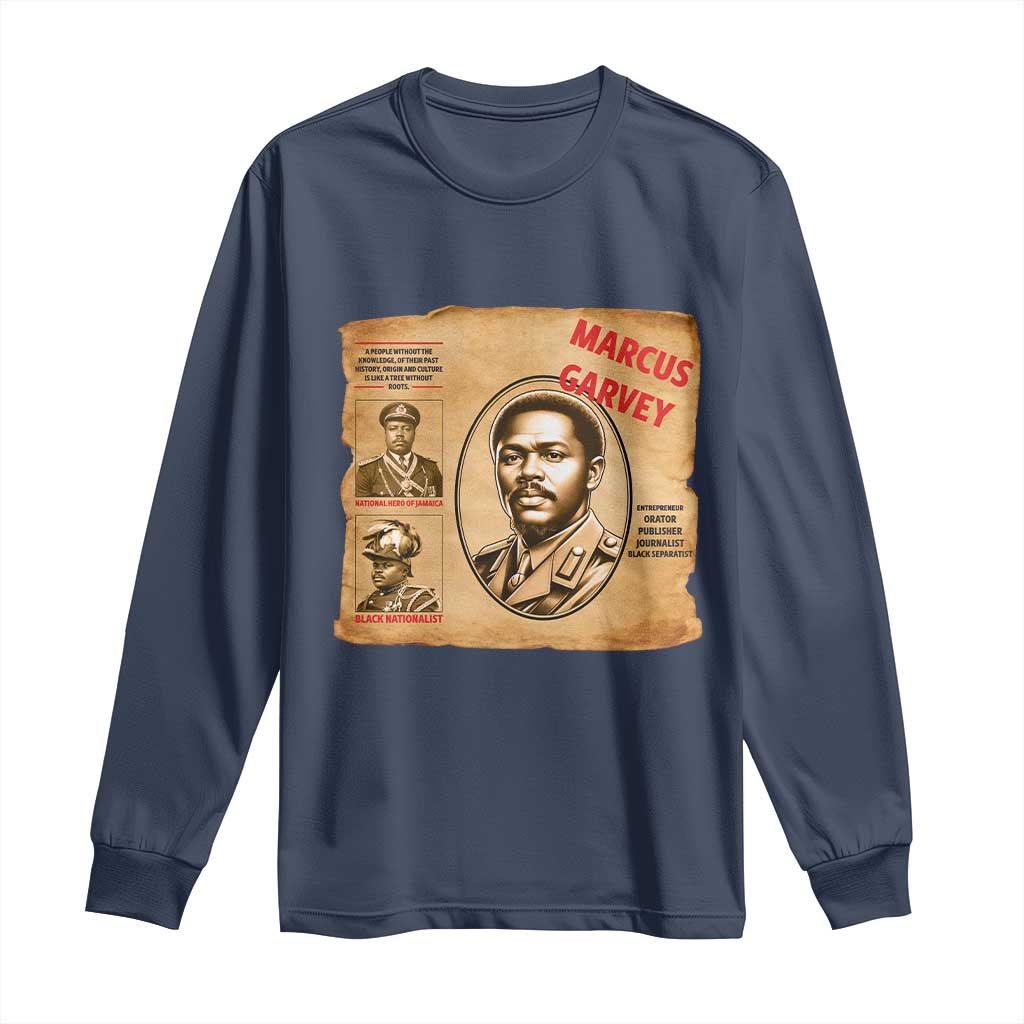 Marcus Garvey Long Sleeve Shirt First National Hero Of Jamaica Legacy