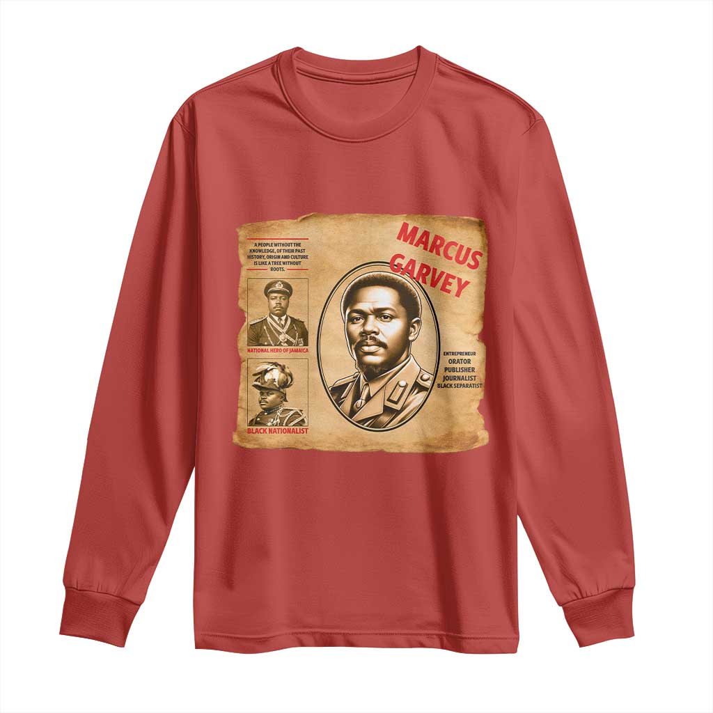 Marcus Garvey Long Sleeve Shirt First National Hero Of Jamaica Legacy