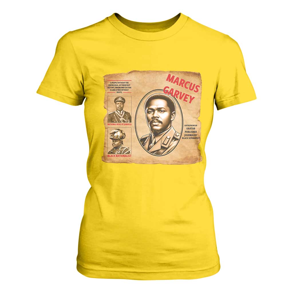 Marcus Garvey T Shirt For Women First National Hero Of Jamaica Legacy