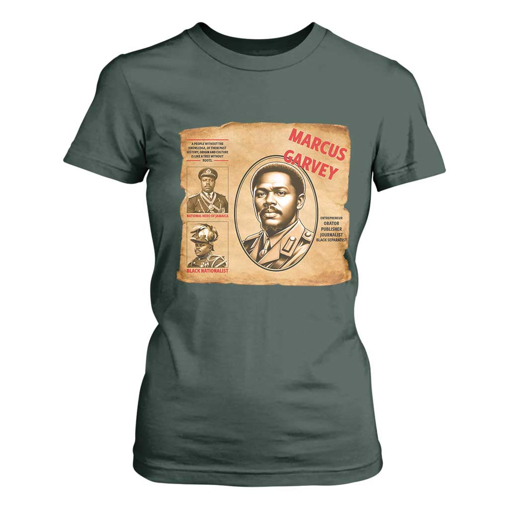 Marcus Garvey T Shirt For Women First National Hero Of Jamaica Legacy
